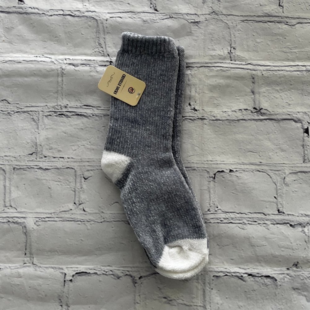 Chenille Single Gray Socks